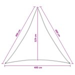 vidaXL Voile d'ombre 4 x 4 x 4 m HDPE Triangulaire Gris clair et blanc