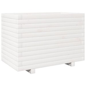 vidaXL Jardinière blanc 70x40x49 5 cm bois de pin massif
