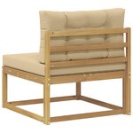 vidaXL Sofa de milieu extérieur Polyester Blanc
