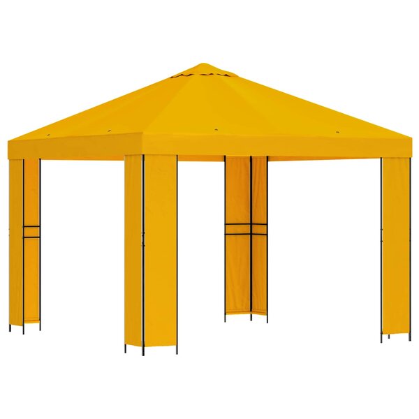 vidaXL Pavillon 3 x 3 m Jaune Polyester et Acier 190 gsm