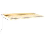 vidaXL Auvent automatique sur pied 600x350 cm Jaune/Blanc
