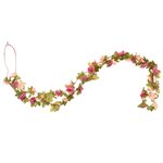 vidaXL Guirlandes de fleurs de Noël 6 Pièces rouge rosé 250 cm