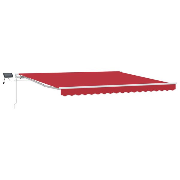 Store rétractable manuel vidaXL avec LED Rouge 400x300 cm