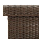 vidaXL Boîte rangement jardin roues marron 160x55x75 cm résine tressée