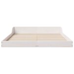 vidaXL Cadre de lit Blanc 140 x 190 cm Bois massif en pin