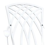 vidaXL Ensemble de tables de jardin 3 Pièces Blanc 80 x 80 x 75 cm