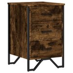 vidaXL Table de chevet chêne fumé 40x41x60 cm bois d'ingénierie