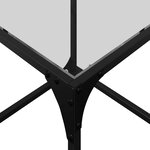 vidaXL Tables basses gigognes 3 Pièces dessus en verre transparent acier