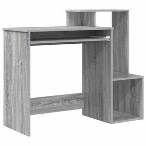 vidaXL Bureau Gris Sonoma 106 x 40 x 88.5 cm Bois d'ingénierie