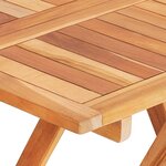 vidaXL Ensemble de bistro 3 Pièces avec coussins blanc crème Bois de teck