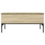 vidaXL Table basse chêne sonoma 100x50x45cm bois d'ingénierie et métal