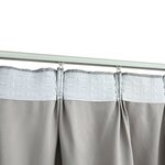 vidaXL Rideaux occultants avec crochets 2 Pièces Gris 140x175 cm