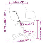 vidaXL Chaises pivotantes à manger lot de 2 Crème Tissu