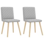 vidaXL Chaises à manger lot de 2 gris nuage tissu