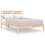 vidaXL Cadre de lit bois massif 135x190 cm double