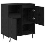 vidaXL Buffet Chêne noir 60 x 35 x 70 cm Bois d'ingénierie