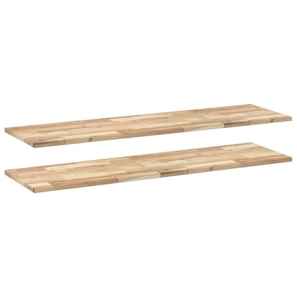 vidaXL Étagères flottantes 2 Pièces 120x40x2 cm acacia massif non traité