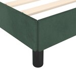 vidaXL Cadre de lit sans matelas vert foncé 140x190 cm velours
