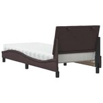 vidaXL Lit avec matelas marron foncé 90x190 cm tissu