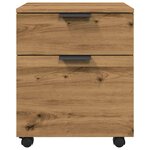 vidaXL Classeur mobile avec roues chêne artisanal 45x38x54 cm