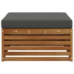 vidaXL Pouf d'Extérieur Bois d'Acacia Massif Naturel