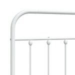 vidaXL Tête de lit métal blanc 80 cm