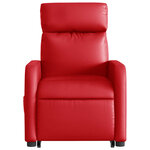 vidaXL Fauteuil inclinable électrique rouge similicuir