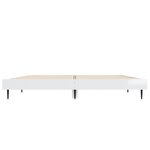 vidaXL Cadre de lit blanc brillant 140x190 cm bois d'ingénierie
