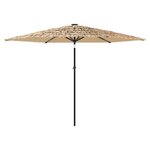 vidaXL Parasol de jardin avec mât en acier marron 288x288x225 cm