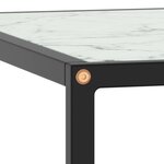vidaXL Table basse Noir avec verre marbre blanc 60x60x35 cm