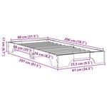 vidaXL Lit 80x200 cm en pin massif