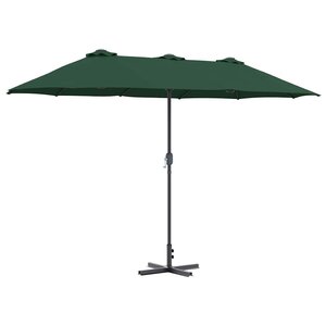 vidaXL Parasol de jardin Vert 370 x 197 x 239 cm