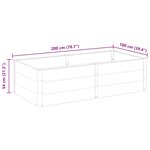 vidaXL Lit surélevé de jardin 200x100x54 cm WPC Gris