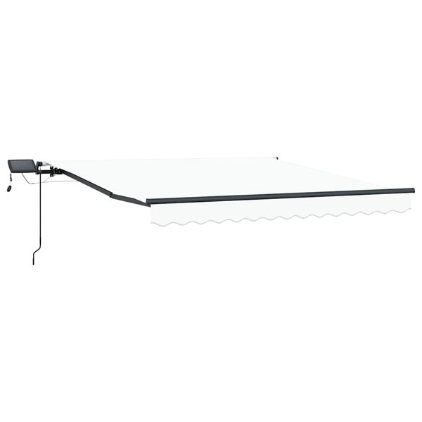 vidaXL Auvent Rétractable Blanc 300 x 250 cm tissu