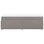 vidaXL Sommier à lattes de lit avec matelas Taupe 90x190 cm Tissu