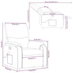 vidaXL Fauteuil de massage inclinable Vert foncé Tissu