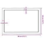vidaXL Dessus de table bois massif traité bordure assortie