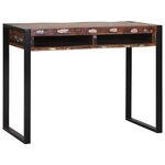 vidaXL Coiffeuse avec miroir multicolore 100x50x75 cm en bois récupéré