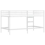 vidaXL Lit mezzanine pour enfants Blanc 90 x 200 cm Acier
