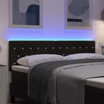 vidaXL Tête de Lit LED avec des lumières à LED Noir 80 cm Velours