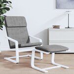 vidaXL Chaise de relaxation Gris foncé Tissu