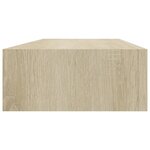 vidaXL Étagère à tiroir murale chêne 60x23 5x10 cm MDF