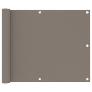 vidaXL Écran de balcon Taupe 75x600 cm Tissu Oxford