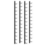 vidaXL Casiers à bouteilles mural pour 12 bouteilles 2 Pièces noir fer