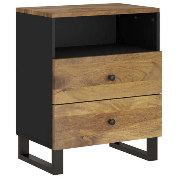vidaXL Table de chevet 50x33x62 cm Bois de manguier et d'ingénierie