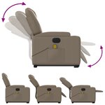 vidaXL Fauteuil inclinable de massage électrique cappuccino similicuir