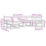 vidaXL Ensemble de canapés d'extérieur 5 pc Blanc et Beige Polyester