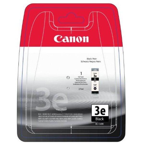 Cartouche jet d'encre originale bci3-e blk noir canon