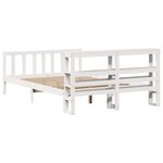 vidaXL Cadre de lit sans matelas blanc 140x190 cm bois de pin massif
