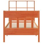 vidaXL Cadre de lit sans matelas cire marron 90x200 cm bois pin massif